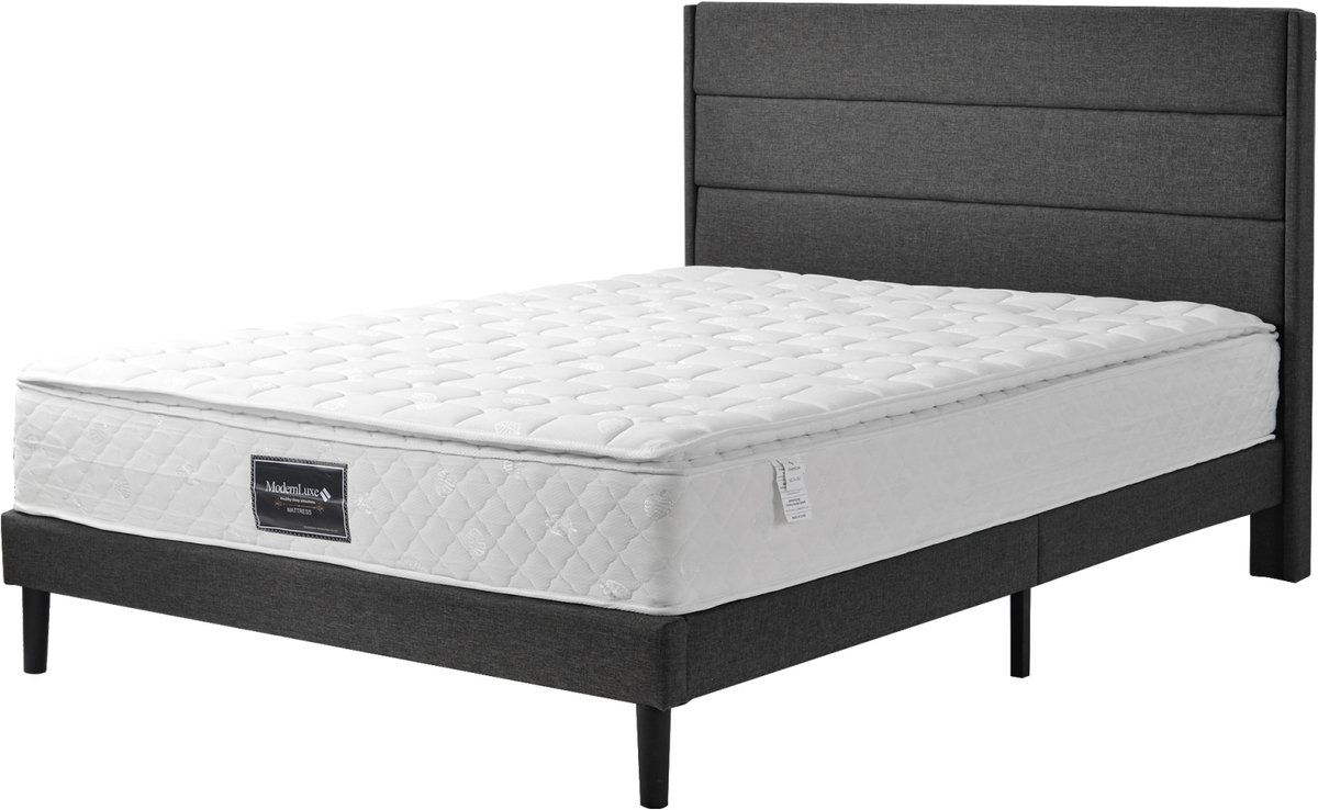 Matratze 140x200 cm Federkernmatratze Mittelfeste Orthopädischem Tonnentaschenfederkernmatratze, Hochdichter Wellenschaum Matratze, Höhe 25 cm