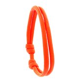 Paracord armbandje neon oranje koningsdag WK HUP HOLLAND voetbal met schuifknoop unisex