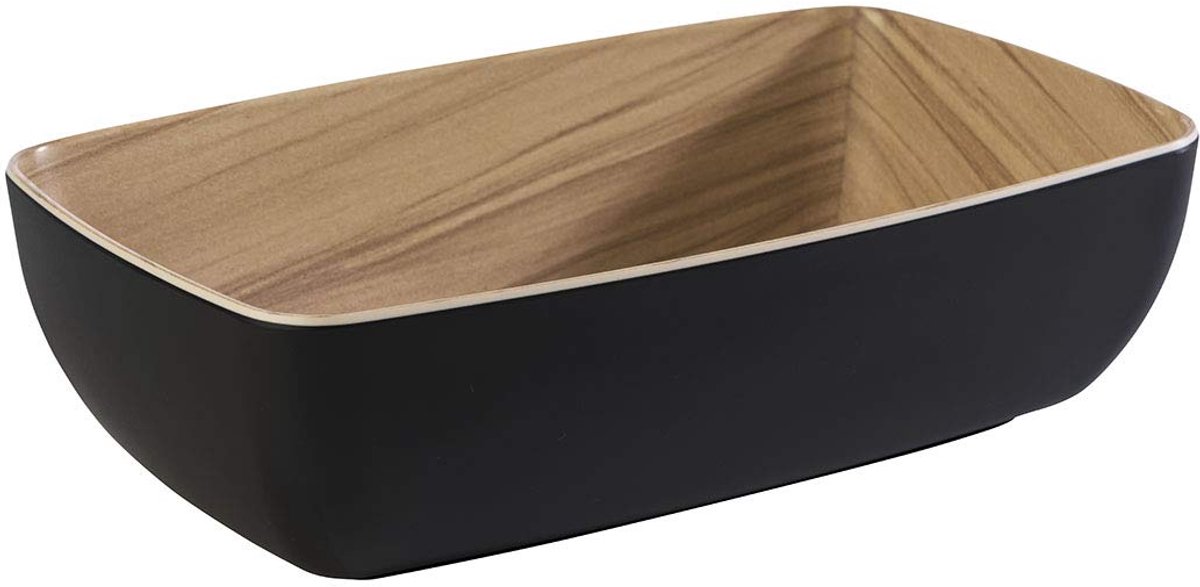 APS Servies, Bekers En Bestek - Melamine - Zwart - 26,5 x 16,2 cm - 1,8 Liter - Vaatwasserbestendig