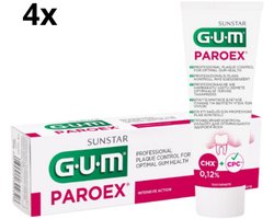 4x GUM Paroex 0,12% Chloorhexidine Tandpasta - 75 ml