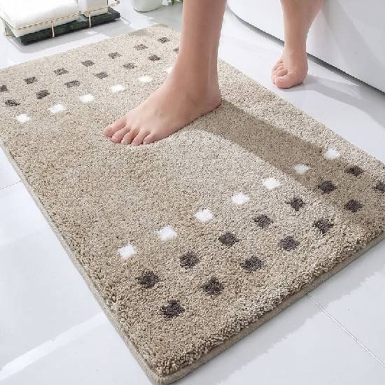 Brica - Tapis de bain antidérapant - Sable - 70 x 120 cm