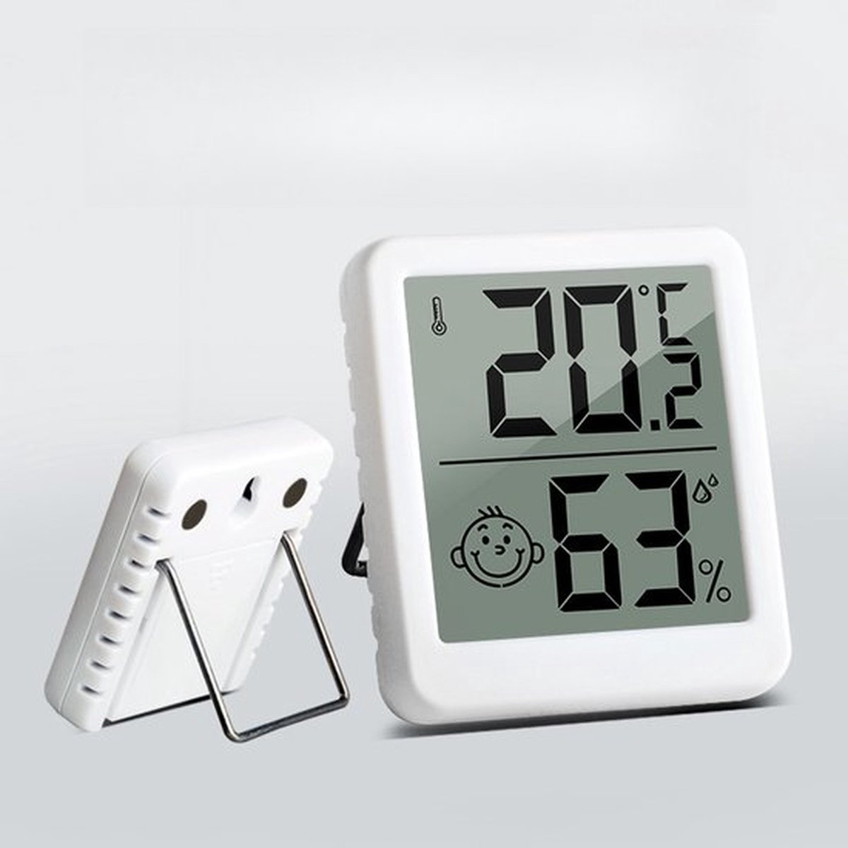 Zeer Nauwkeurige Digitale Thermometer - Onmisbare Temperatuur- En Vochtigheidsmeter Voor Thuis - Groot Scherm Voor Vochtigheidsweergave - Perfect Voor Thuis, De Kinderkamer En De Kas - Wit
