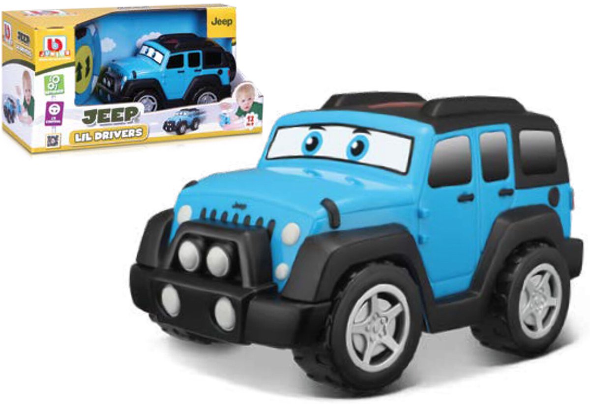 BB Junior Jeep Wrangler Unlimited - Radiografisch Bestuurbaar - 5 inch - Licht blauw/zwart