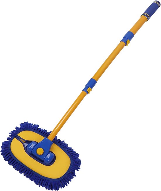 Autowasborstel Telescopisch - Autodweil Lange Steel - Auto Reinigen - Superabsorberende Microvezel - Tot 102 cm - Grijs van Merkloos	 — afbeelding 5