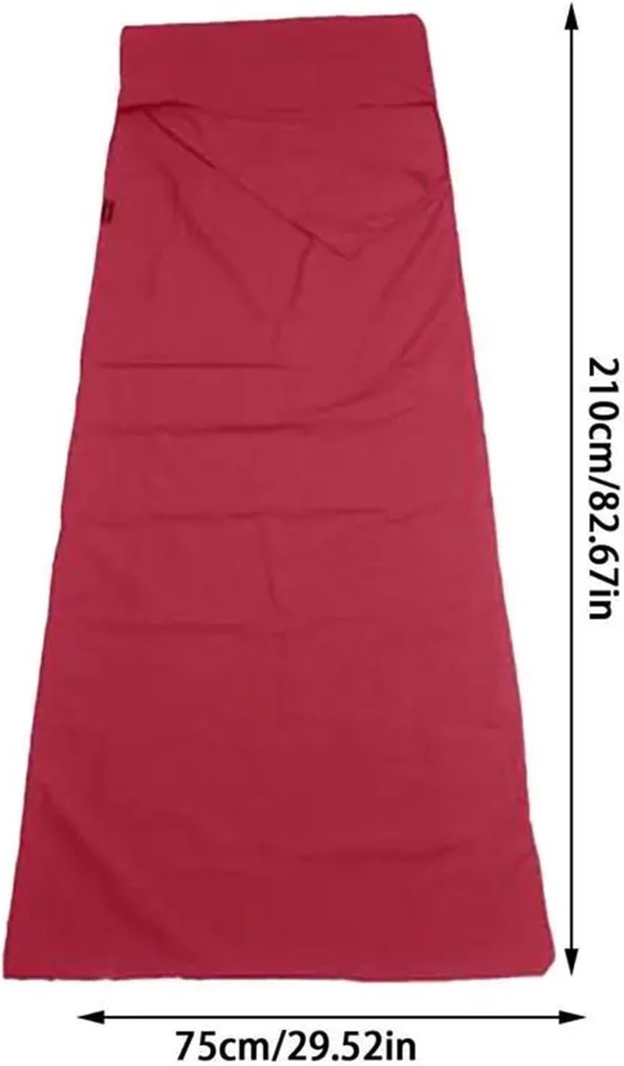 Reis Laken - Slaapzak Liner - Hygiënisch Slapen - Ademend Zacht Materiaal - 75 x 210 cm - Kaki — afbeelding 4
