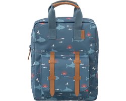 Fresk Kleine Rugzak voor kinderen 2-4 jaar - 4,7 L - Schooltas Kind Jongens - Verstelbare Schouderbanden - Waterafstotende Rugtas - Blauw - Shark