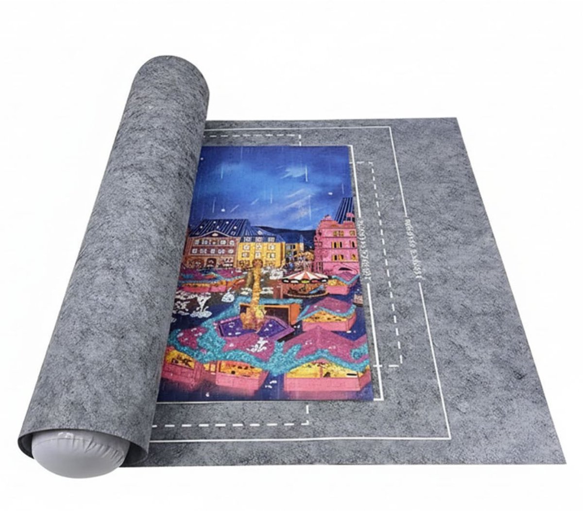 DnA® Puzzelmat - Puzzelmap - Puzzelmat 1000 Stukjes - Puzzelkoffer - Puzzelplaat - Grijs - 116cm x 66cm x 1cm