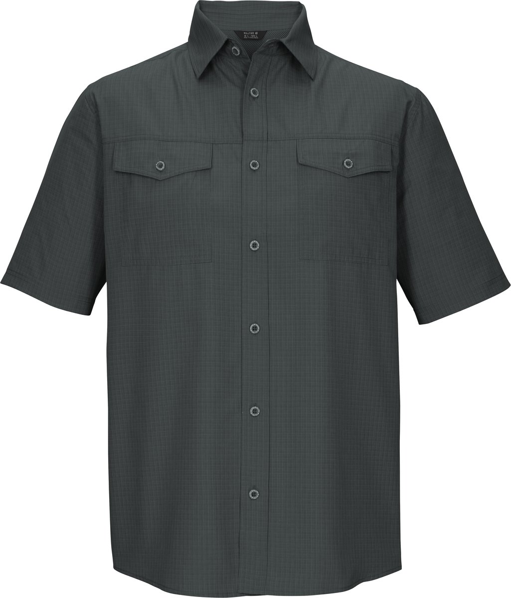 Killtec KOS 63 Men Woven Shirt Blouse met korte mouwen Heren Dark Groen