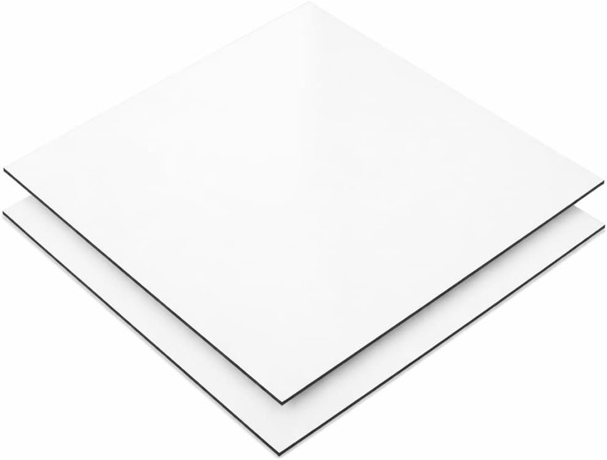 Composietplaat - Sandwichpaneel - Keukenachterwand - Mat en glans - 10 x 80 cm - Wit