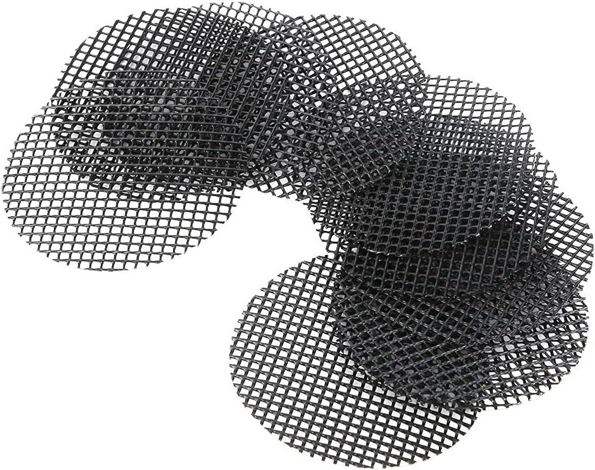 Set van 10 Tuinbloempotten met Gat en Mesh Mat voor Planten, Bonsai en Bloemen (10 cm)