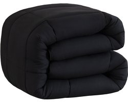 Snoozella ComfyBed 140x200 - Zwart - Dekbed zonder overtrek - Wasbaar hoesloos dekbed - 30 nachten proefslapen - All season winterdekbed & zomerdekbed