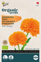 Buzzy® Organic Goudsbloem Orange Ball's (BIO) - Stralend oranje bloemen voor borders