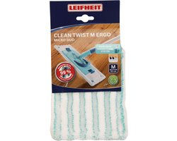 Leifheit Clean Twist M Ergo en Power Clean - vloerwisser overtrek - klittenband - 33 cm - Micro Duo