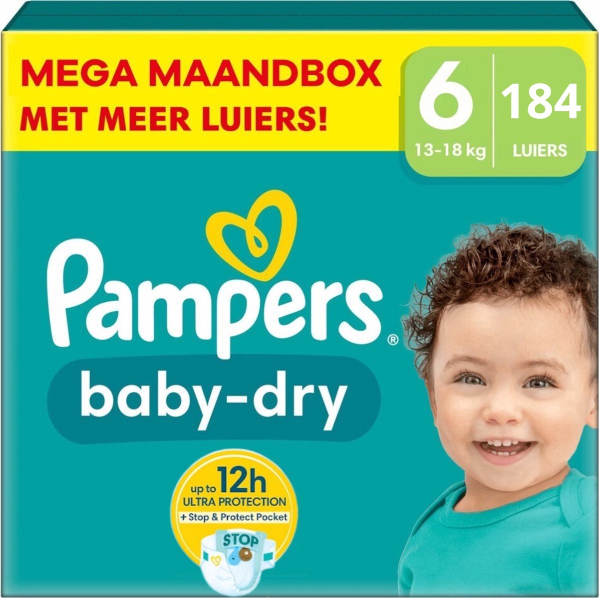 Pampers Baby Dry luiers maat 6 | 184 stuks
