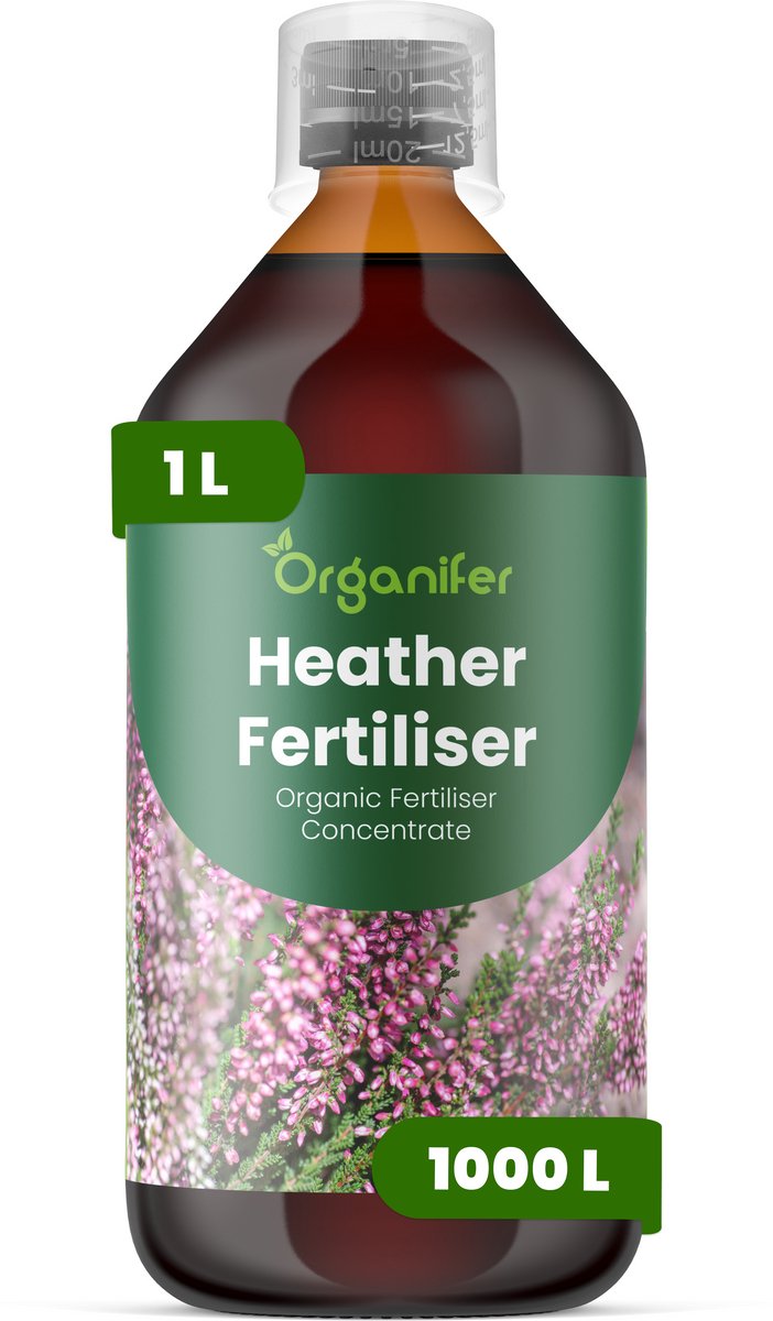 Vloeibare Meststof Voor Heiderplant 1 L Voor 1000 L - Npk 2-1-8 - Sterke Groei - Vochtregulatie - Verbetert Bloemrijkheid - Kleurintensiteit En Seizoensbloei - Ondersteunt Een Gezonde Zuurgraad Van De Bodem - Organifer