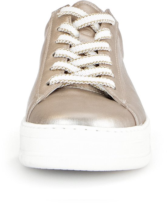 Metallic Gabor sneaker met witte zool.