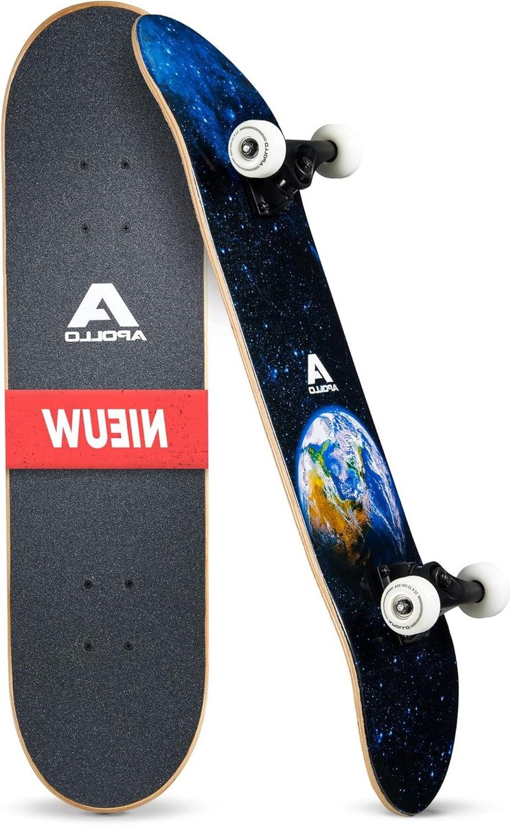 Houten Skateboard Compleet Skateboard Straat Skateboarding 7-laags Houten Deck 31.5 x 8 Inch Aarde
