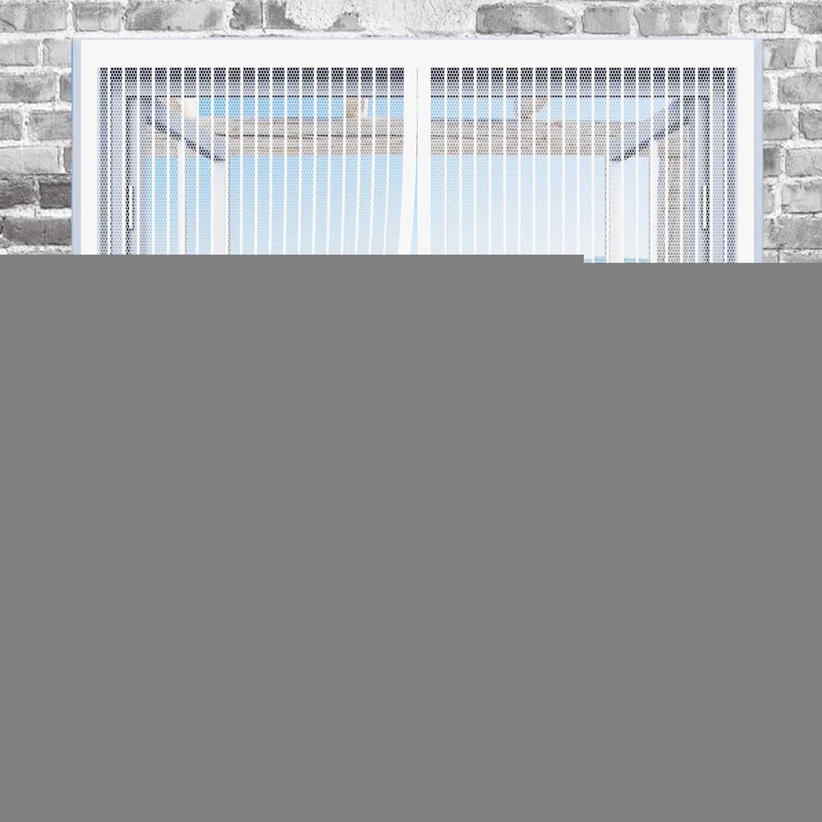 Magnetisch Horraam - Vliegenraam Horrengaas - Insecten Buiten Houden - Automatische Sluiting - 60 x 180 cm - Wit