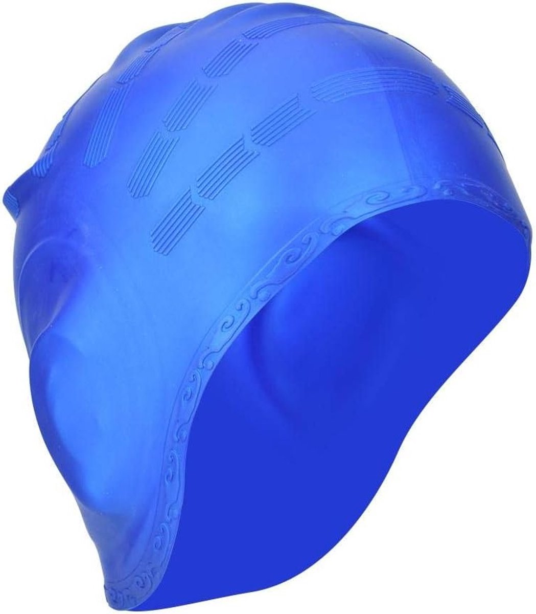 Comfortabele Unisex Zwemcap van Silicone voor Lang Haar met Oorkappen - Ideaal voor het Zwembad, Zwemaccessoires en Wateractiviteiten