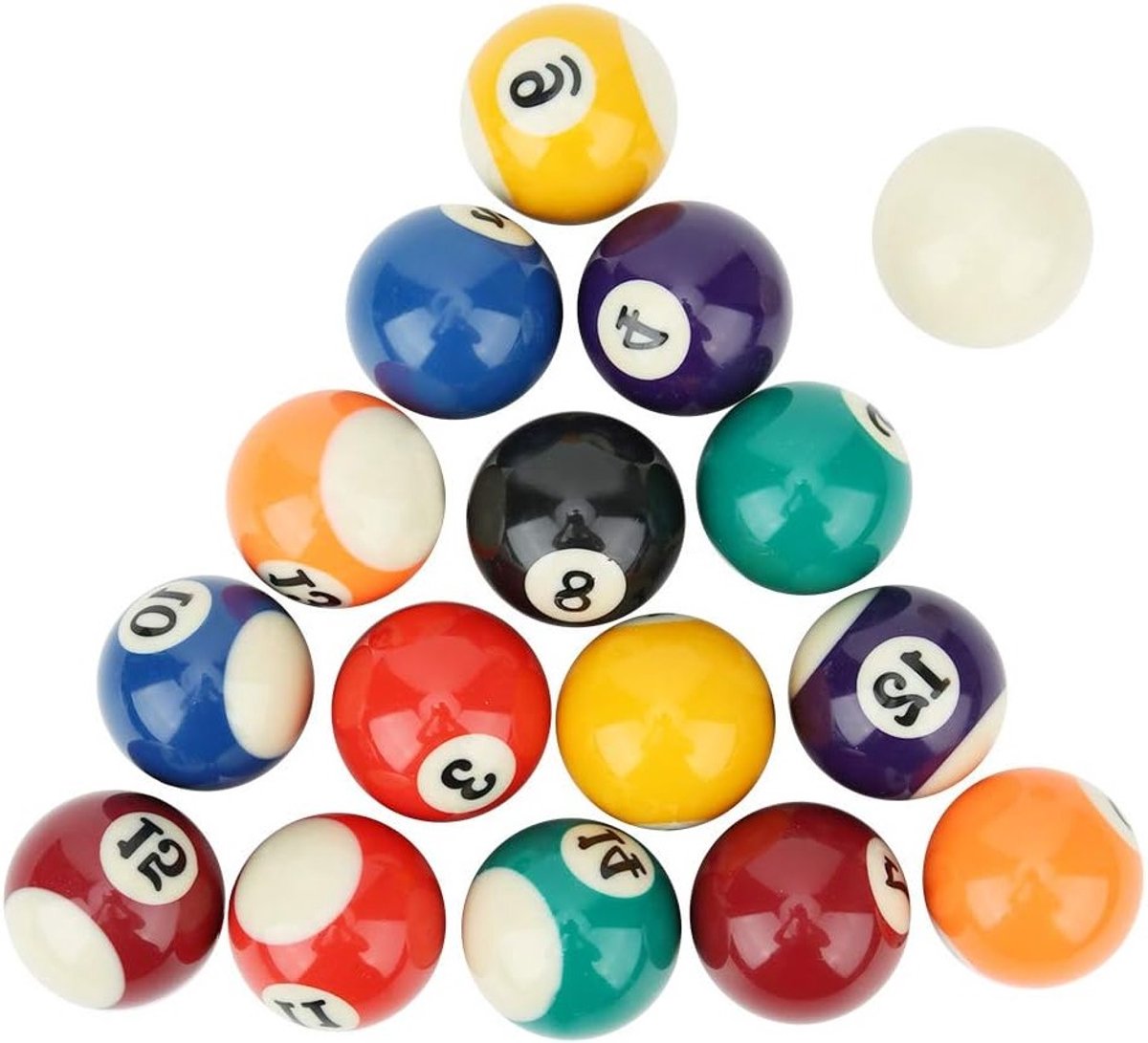 Training Ball Set voor Kinderen, 16 Stuks Eco-vriendelijk 38mm Billiard Ballen voor Mini Pooltafel en Speelkamers, Perfect voor Recreatie en Spelletjes