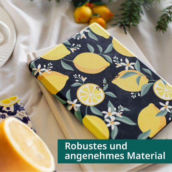 PocketBook Verse Pro Azure e-reader - Inclusief Citroen / Lemon Print Hoesje (shell cover) - Voordeelbundel van PocketBook — afbeelding 3