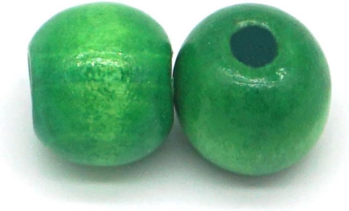 Natuurlijke Groene Houten Kralen voor DIY Projecten, 1000 Stuks, Perfect voor Macramé, Sieraden Maken en Creatieve Ambachten, 7x8mm (Gatdiameter 2-3mm)