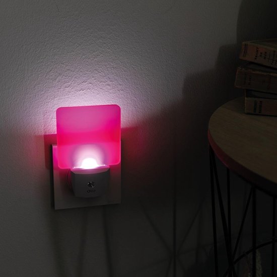 Nachtlampje LED - Kindernachtlampje Slaapkamer - Veiligheid Donker - Automatische Schakelaar - 15m Snoer - Rosé — afbeelding 3