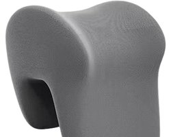 Hoofdsteun Kussen - Neksteun Ondersteuning - Comfort Verhoging - Ergonomisch Ontwerp - 28 x 15 cm - Donkergrijs