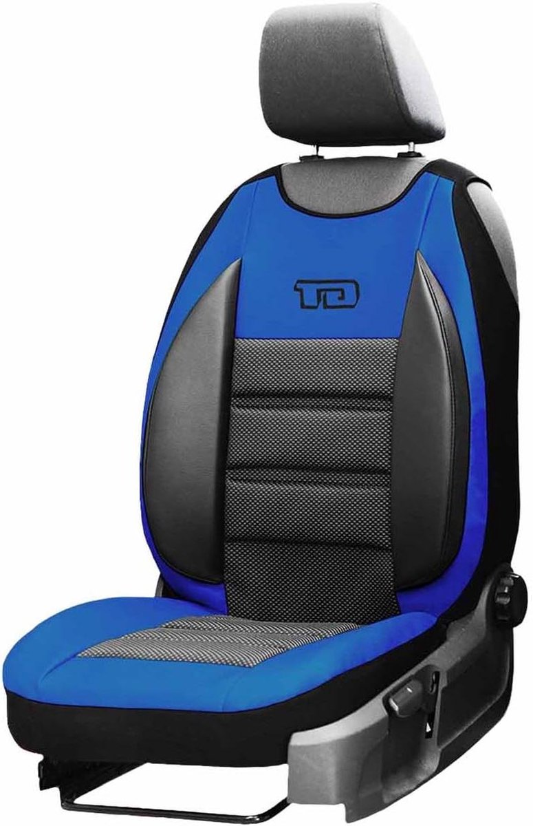 Stoelbekleding Auto - Stoelmat - Comfortabel Rijden - Waterdicht Kunstleer - 1 Stuks - Blauw