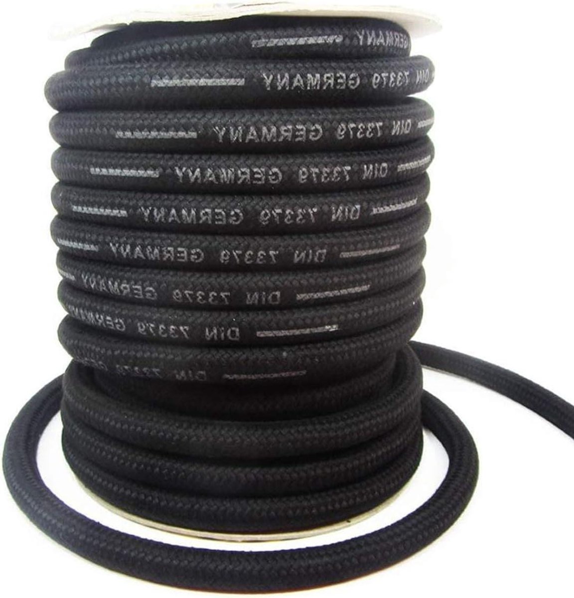 Brandstofslang - Slang - Motoronderhoud - Flexibele textielvlechting - 5 meter - Zwart