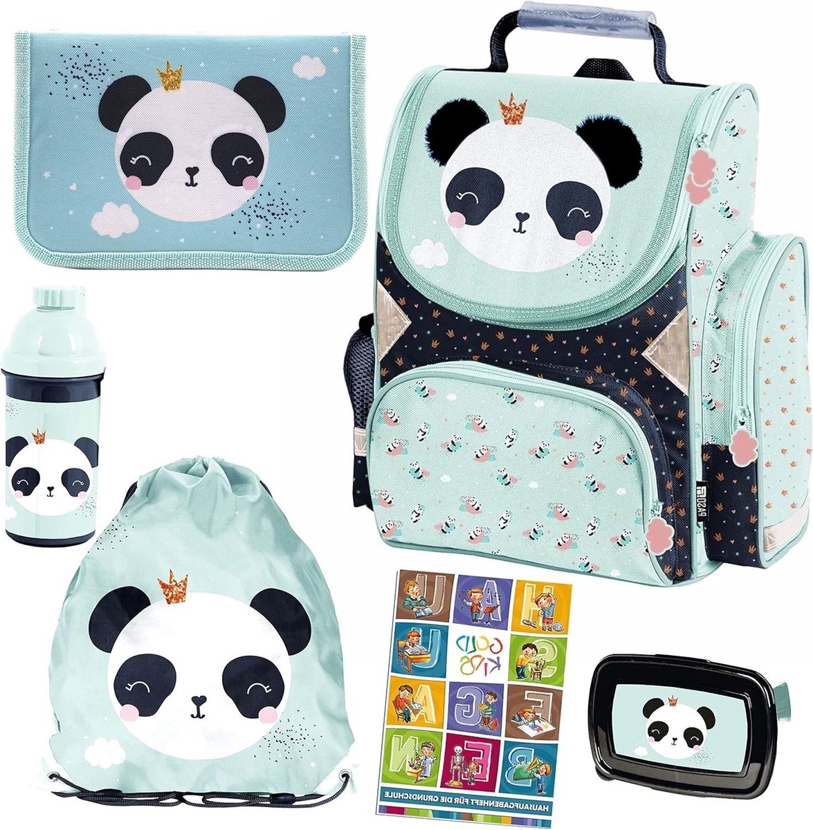 Schooltas Set - Rugzak Kinderen - Naar School - Compleet met Etui - Medium - Multicolor