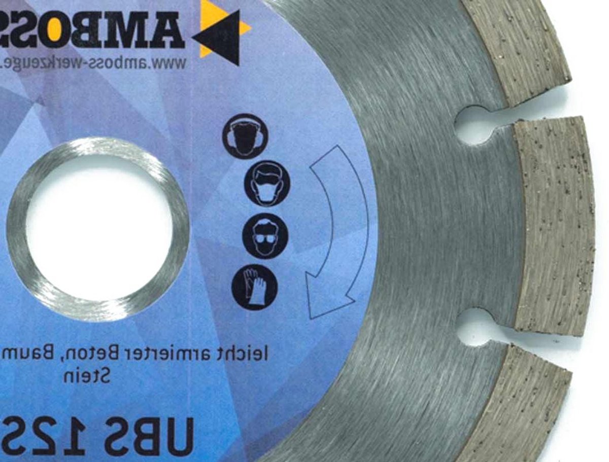 Diamantschijf - Betonsteen - Bouwmaterialen Zagen - Turbo segmenten - Ø 300 mm - Zwart