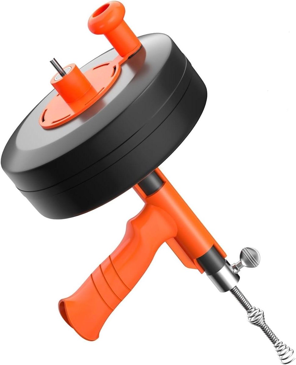 Pijpreiniger Spiraal - Flexibele Ontstopper - Verstopping Verhelpen - Met Booropzetstuk - 15 Meter - Metaal