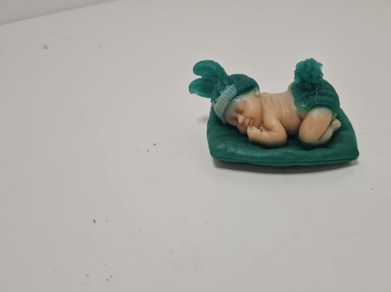 Decoratieve Baby Zeep Figuur - Groen - Uniek Handgemaakt Bedankje - Kraamvisite Gift — afbeelding 5
