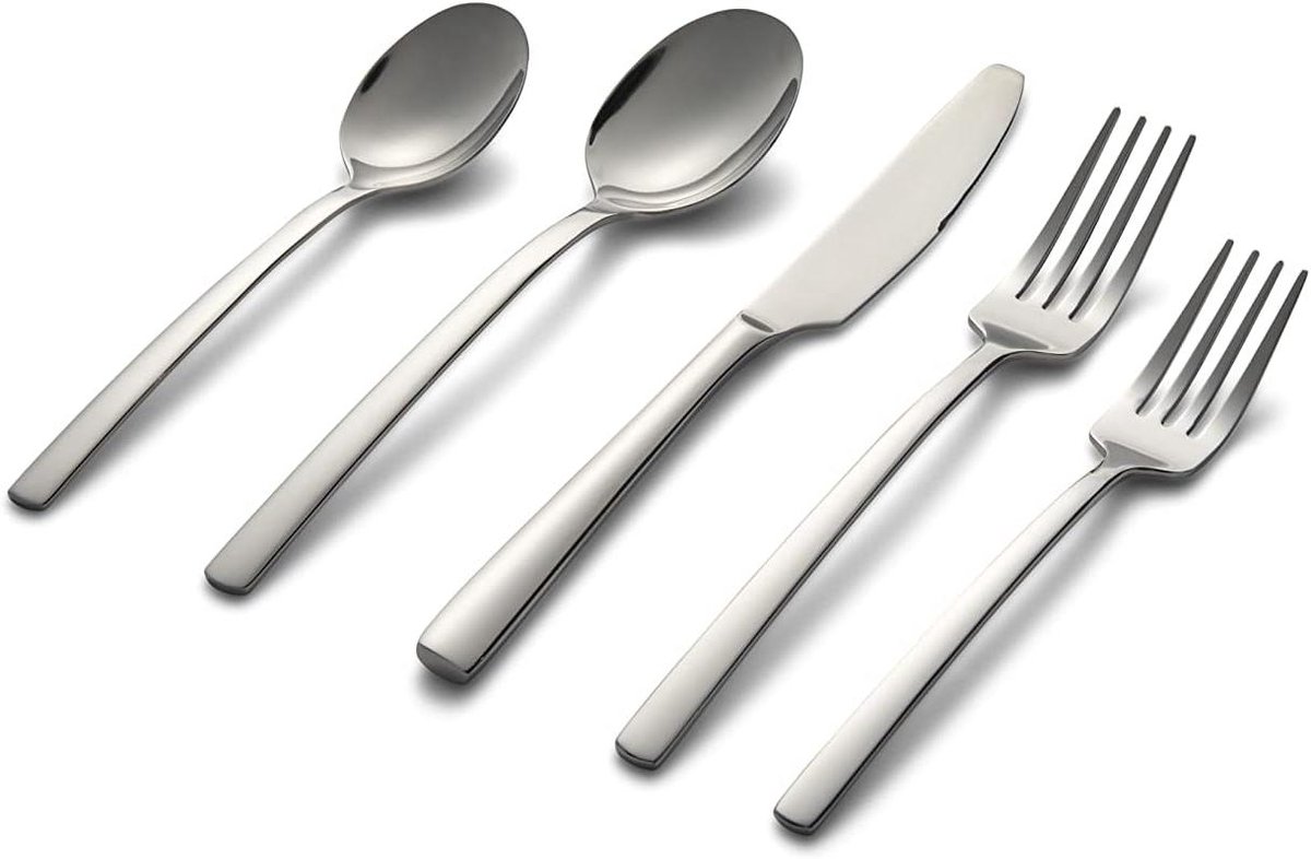 Bestekset - Serviesgoed Set - Dineren Thuis - Roestvrij Staal - 20 Delen - Zilverkleurig