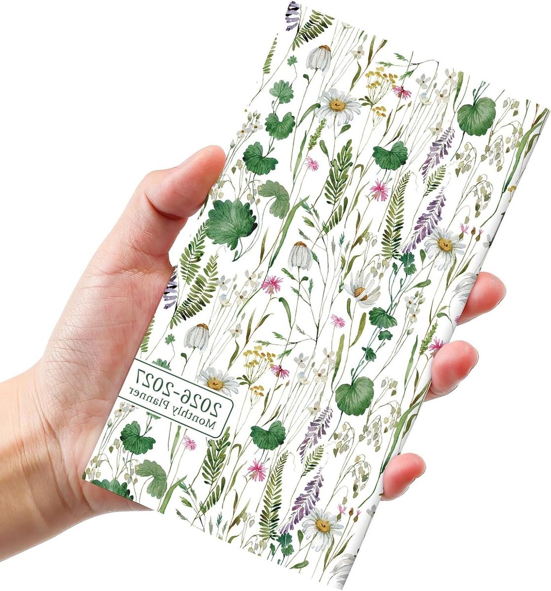 Zakkalender 2026-2027 - Maandplanner - Planning bijhouden - Twee jaar overzicht - 165 x 82 cm - Lente Bloemen