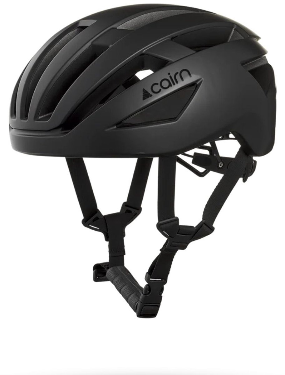 Cairn Fietshelm Atom - Heren & Dames - Racefiets, MTB, Gravel, All road - Mat Zwart - Maat S (52-55 cm)