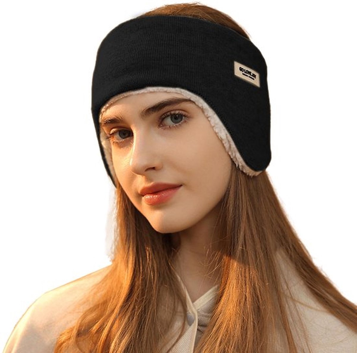 Winterhoofdband - met zachte fleecevoering, oorwarmers, volledige bedekking, oorkappen en hoofdband voor hardlopen en fietsen, zacht slaapmasker