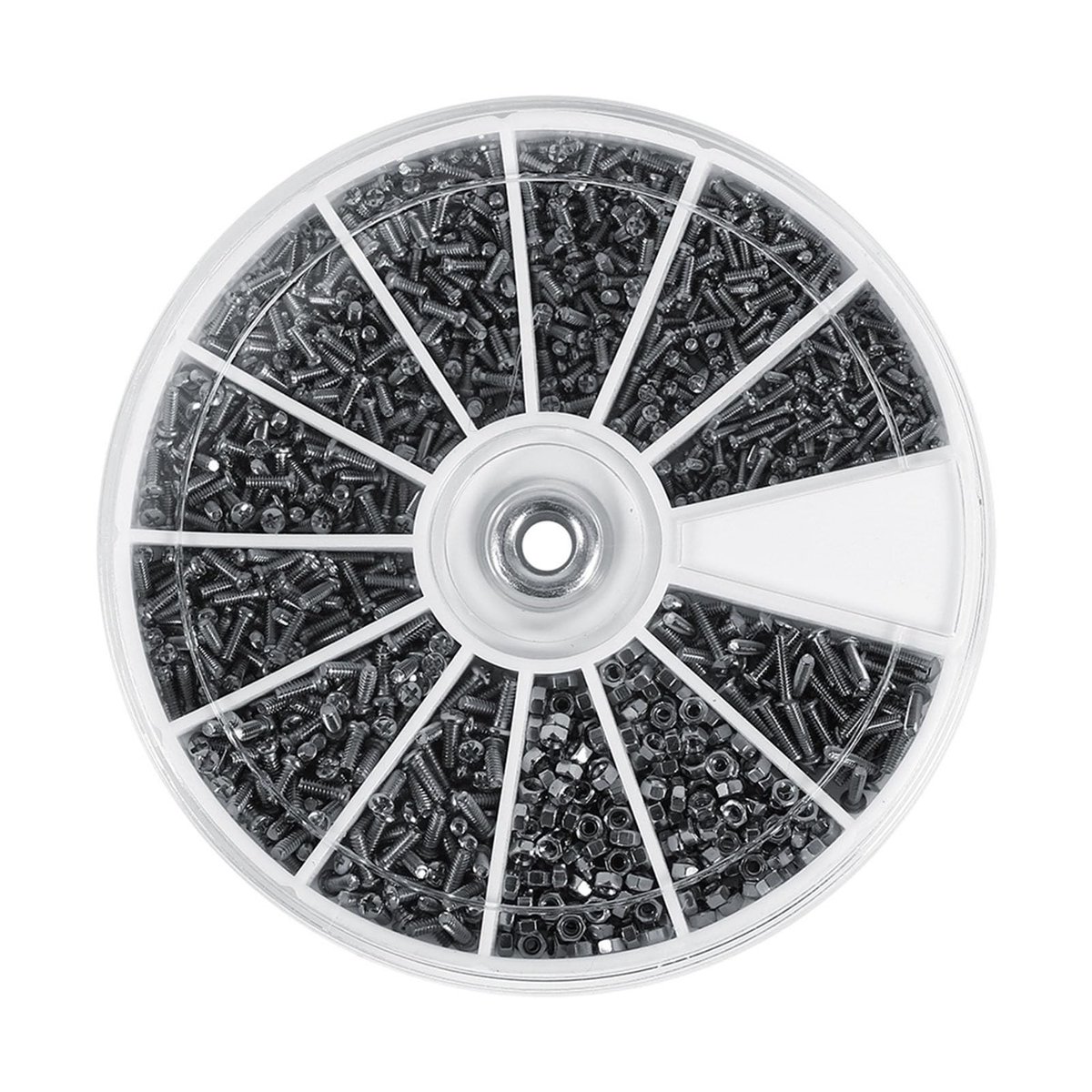 Store_9 - Set met kleine moeren en schroeven - 600 stuks - Compact ontwerp - Geschikt voor horloges en elektronica - Ideaal voor reparaties