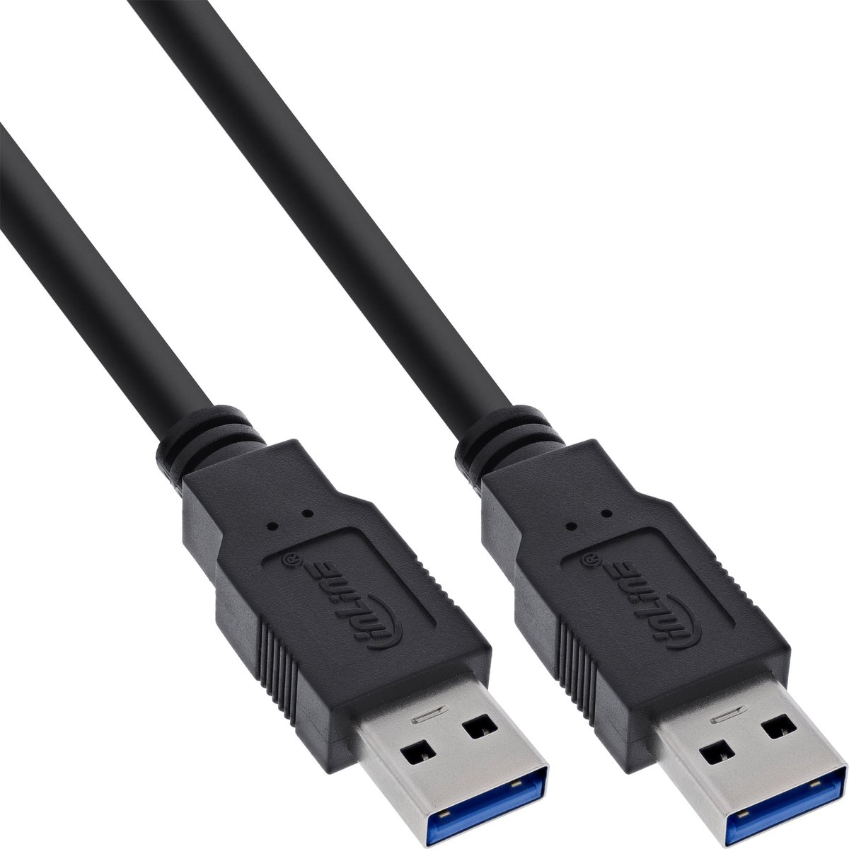 USB naar USB kabel - USB3.0 - tot 2A / zwart - 0,30 meter