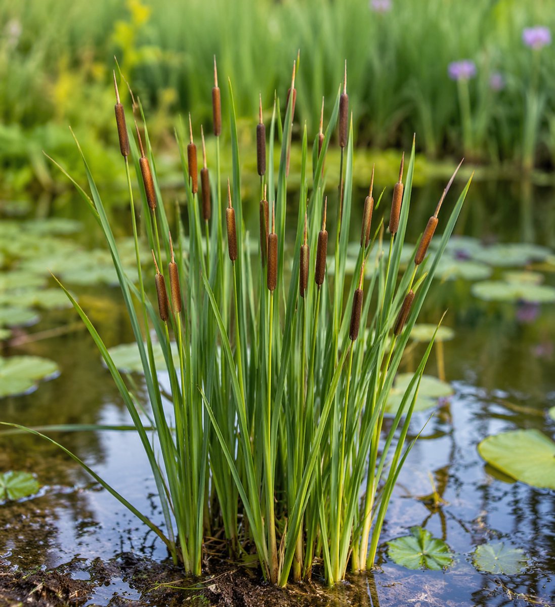 Aquabetta Vijver planten set LVP-011 - 6 vijverplanten - 6x Typha minima - Waterplanten - Oeverplanten - Vijverplanten - Moerasplanten