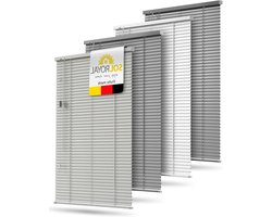 Aluminium Jaloezie - Raambekleding Zonwering - Privacy en zonwering - Montage zonder boren - 120x220 cm - Lichtgrijs Mat