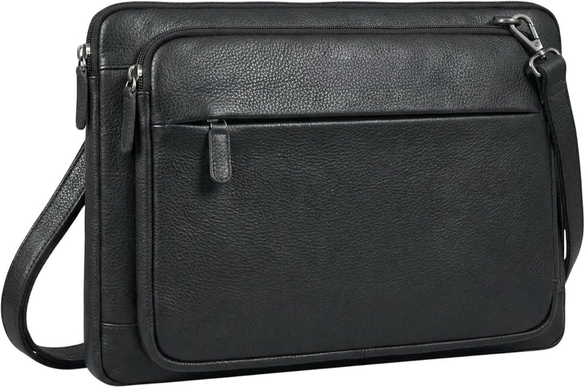 Leren Laptoptas - Laptoptas - Leren Tas - Luxe Leren Laptoptas - Werktas - Schoudertas - Business Tas - Leren Business Tas - 15 inch - Zwart - van Imperatoris