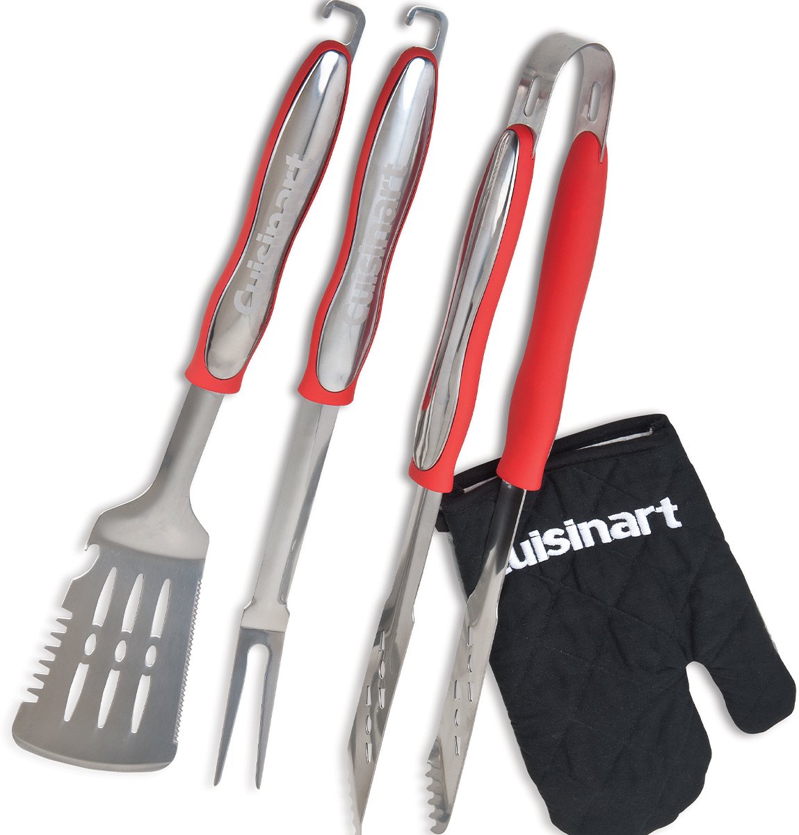 Cuisinart BBQ Accessoires - Spatel, vork en tang van Roestvrij staal - Barbecue Gereedschap - Set van 3 stuks