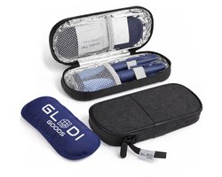 GLODI GOODS® Insuline koeltas incl. icepack – diabetes tas medische etui – koeltasje voor op reis - waterafstotend 20 x 8 x 3cm