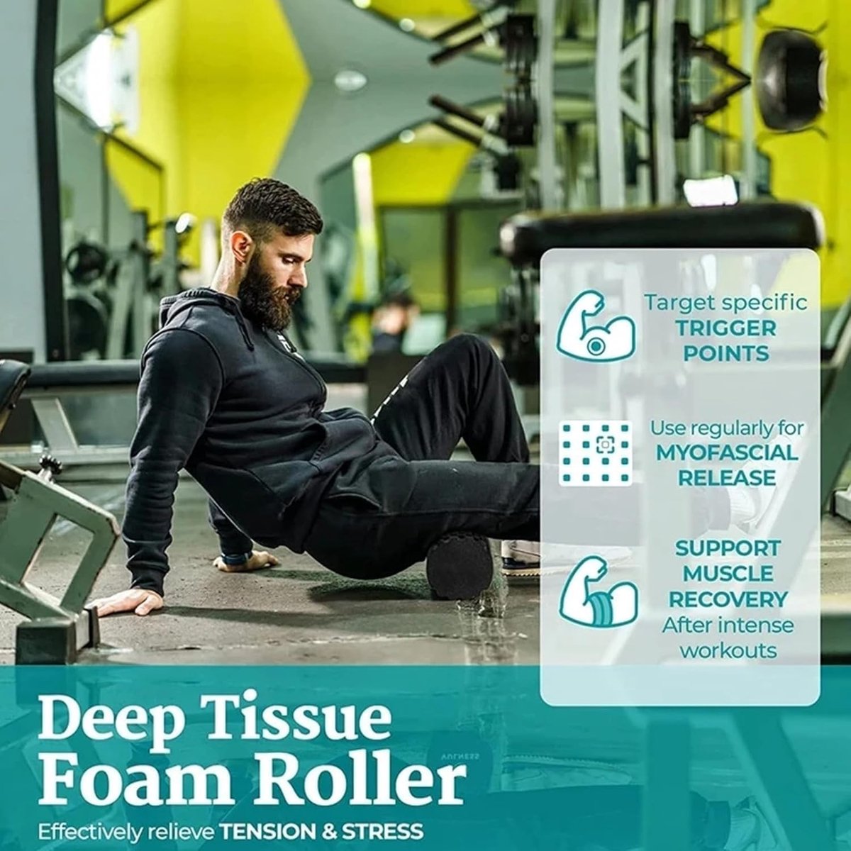 Foam Roller - Schuimroller - schuimroller met 3D thumbnail 5