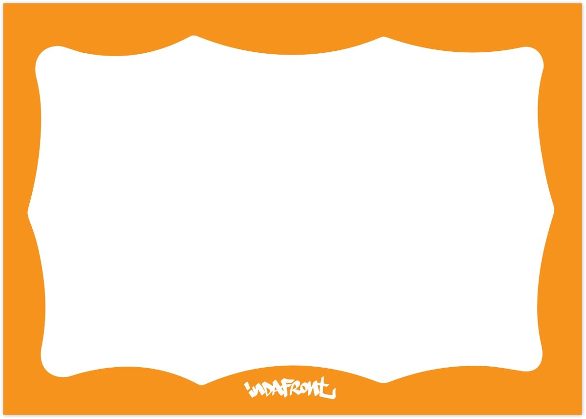 Wavy Border Stickers - Oranje - 50 Stuks