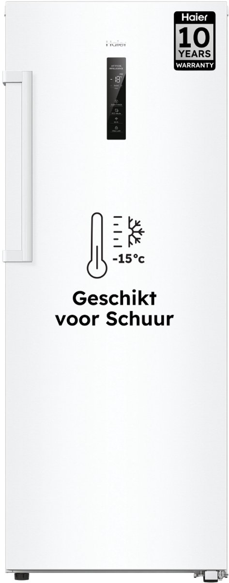 Haier H4F226WEH1 - Vrijstaande Diepvriezer - 226L - Geschikt voor schuur (tot -15°C ) - Total No Frost - Geconnecteerd - Energieklasse E - 2-in-1: Koel-vriescombinatie