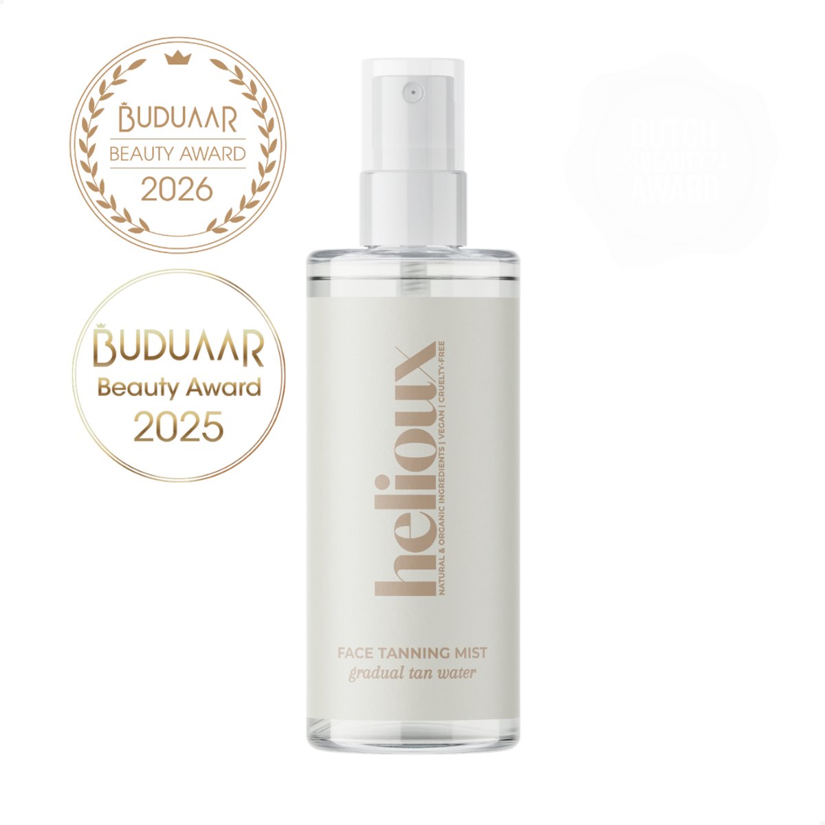 Helioux® Face Tanning Mist | Gradual Tan Water - For A Glowing Face - Tan Drops