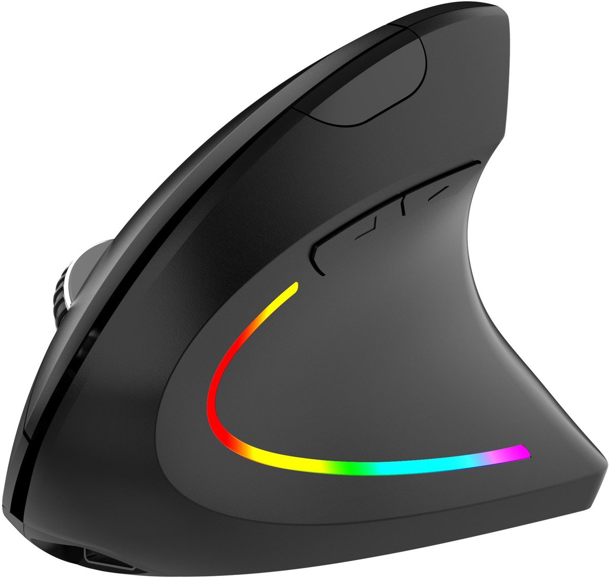 NAXSIR Ergonomische Verticale Draadloze Muis met RGB LED - 2.4G,4 DPI-niveaus (800-2400),Stille Knoppen,voor Kantoor en Gaming